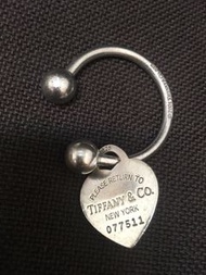 Tiffany 蒂芬妮二手正品純銀愛心鑰匙圈vintage