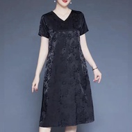 【Rich Wife】 Slim And Loose Large Size Fashionable And Fashionable Womens Dress With Belly Covering 【