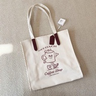 Real&new COACH Coffee Shop 經典帆布袋 環保購物袋（尺碼詳情可咨詢）
