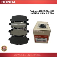 (100% ORIGINAL) HONDA HR-V 1.5 1.8 T7A 2015-2021 REAR BRAKE PAD 43022-T2J-H00