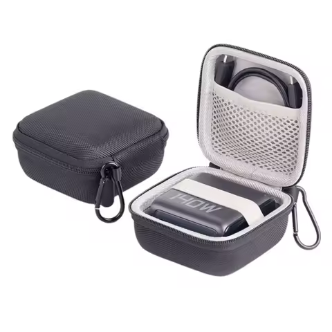 Hard Charger Storage Bag EVA Black Charger Carrying Case Intelligent Digital Display Digital Display