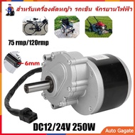 มอเตอร์แปรงความเร็วต่ำ 24v 250w 75 RPM 120 RPM มอเตอร์เกียร์ dc แบบแปรงที่ใช้สำหรับรถเข็น My1016Z สําหรับเครื่องตัดหญ้า ลู่วิ่ง รถเข็น จักรยานไฟฟ้า มอเตอร์จักรยานไฟฟ้าอุปกรณ์เสริมมอเตอร์แปรงมอเตอร์ไฟฟ้า【จัดส่งเร็วที่สปอตกรุงเทพ】