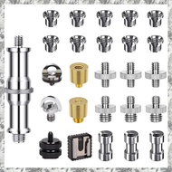 [I O J E] 26Pcs Camera Screw Mount Set 1/4 Inch and 3/8 Inch Converter Threaded Screws Adapter Flash