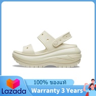 ของแท้พิเศษ Crocs Classic Mega Crush Clog Bone Shoes Non - Slip Thick Sole Beach Sandals 207989 - 2Y