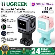 UGREEN Charger GAN Nexode Robot Mini Size Power Adapter Fast Charging 65W