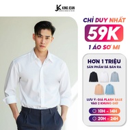 Áo sơ mi nam dài tay KJ cổ bẻ vải lụa kate hàn không nhăn không xù cao cấp KJ - Vua Quần Jeans