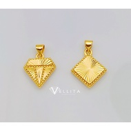 [VELLITA]NEW Pendant "L&V Luxury" Pendant W:+-15mm 999.9 Bangkok Gold Plated PLV <Loket>