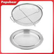 Stainless Steel Air Fryer Basket for Oven 12.8 Non-stick Mesh Baking Tray Rack Roasting Grill Access