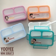 [250gr] LT - [ mini Yooyee ] Yooyee 606 mini 3 compartments anti-spill