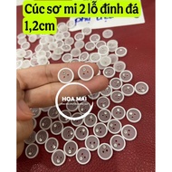 2-hole shirt button with stones, size 1,2cm