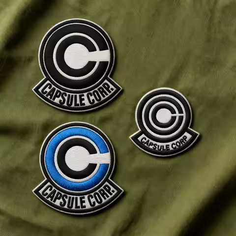 Embroidery Tactical Dragon Z Shoulder Label Patch Black Blue Capsule Corp Anime for Army Tactical Se