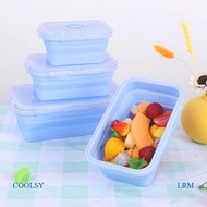 COOLSY Silicone Collapsible Foldable Tupperware Container Food Grade Storage Lunch Box Portable Telescopic Travel Picnic