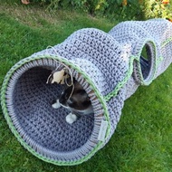 戶外貓隧道寵物床鉤針貓屋