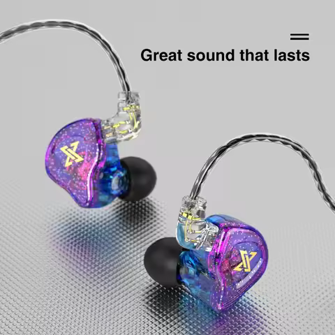 QKZ AK6Max Wired Headphones, Graves Hifi Dynamic Headphones, Ear Monitor, Sports Headphones with Noi