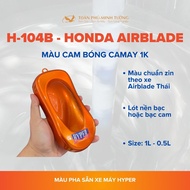 HYPER motorcycle paint glossy orange Honda Airblade (Code: H-104B) - 1 Liter (Silver base)