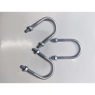 Pipe clamp U-shaped/ - Bolt 1/ 4 x 1"