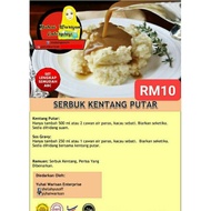 TEPUNG SEGERA KENTANG PUTAR hanya tambah air panas,mashed potato 99.9% sama macam kfc