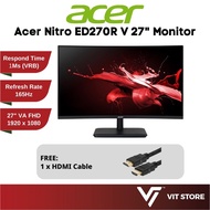 Acer Nitro ED270R V 27" 165Hz FHD Curved Gaming Monitor (VA, 1920 x 1080, 1ms, HDMI, DP) ED270RV