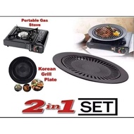 SMOKELESS BBQ GRILL PAN WITH SINGLE STOVE Grill Pan For Gas Stove , Samgyupsal, Grill Pan Samgyupsal, Butane Gas Stove, Grill, Griller, Grill Pan, Sangyupsal Grill Set, Samgyupsal Grill Pan Set Electric, Electric Grill Samgyupsal,