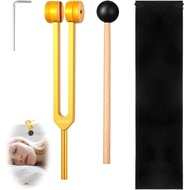 128 Hertz Aluminum Alloy Tuning Fork Set 21.7cm/8.5 Inch with Silicone Hammer Repair Tool and Pack, 