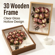 Dried Flowers A4 Picture DIY Frame Decoration Frame 3D Wooden