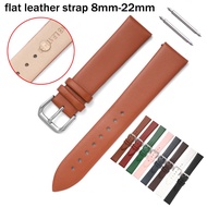 Watch Strap for 8 mm 10 12 13 14 15 16 17 18 19 20mm 21 22mm Ultra Thin Flat Replacement Leather Wat