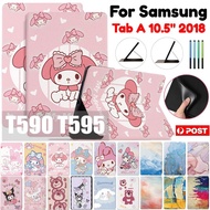 Kuromi Labubu My Melody Cartoon Flip Case For Samsung Galaxy Tab A 10.5 2018 SM-T590 T595 T597 Ultra