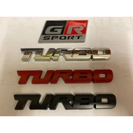 Turbo GR Sport TURBO Emblem Metal Emblem Logo Sticker GR SPORT Toyota Emblem ATIVA Nissan Passo RS L