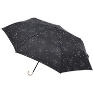 estaa - 輕量 防UV防風 折傘 短傘 雨傘 10103-62 - 星星（黑色）
