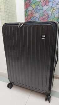 Elle 28吋新款前揭式萬向輪黑色旅行行李箱 30kg expandable front opened travel luggage suitcase