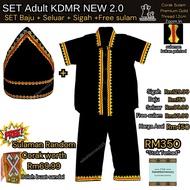 Adult Set Sigah + Baju + Seluar  Baju Kadazan Dusun ethnic sabahan Baju Tradisi kadazan Dusun