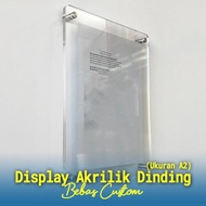 A2 Acrylic Wall Display, Restaurant Acrylic Wall Display, Luxury A2 Wall Acrylic Display
