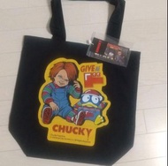 (限定) 日本娃鬼回魂 x DONKI 環保布袋 A款 CHUCKY 咕 cushion 攬枕 環球影城 Bride of Chucky 娃鬼新娘 Tiffany 恰吉 Child's play m