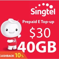 singtel prepaid top-up data40GB