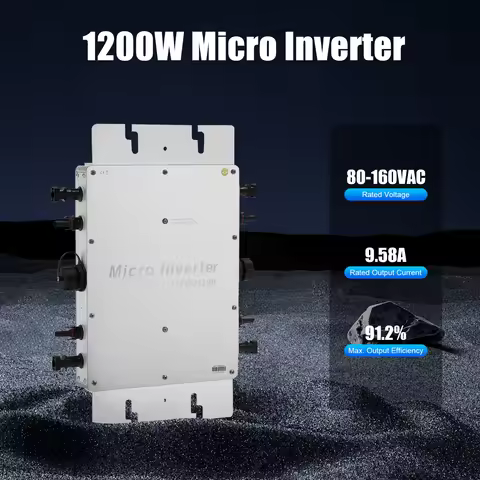 1200W Solar Grid Tie Micro Inverter, 6 Protection Solar Grid Connected Micro Inverter, Single/Three 