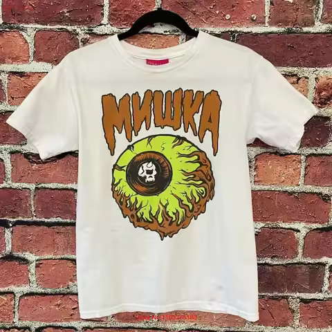 Eyeball T Shirt Women Small S White MISHKA MNWKA Engineered to Destroy STAINS vintage Washed Breatha
