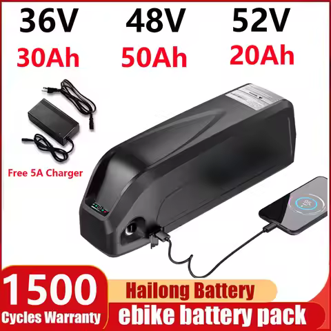 48v 45ah Ebike Hailong batería Velo 48v bicicleta eléctrica Cham Rider 36 52v60 72v 20 25 30ah 35 40
