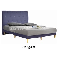 YHL Sophia D Divan Bed Frame With Wooden Leg (22 Colours) (Available In 4 sizes)