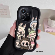 Case hp Vivo Y22 Y22S Y22T Y35 Y17S Y16 Y56 5G Y02S New Macaron Candy Color Silicone Casing Cute pum