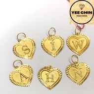 FA6 Yee Chin Gold 916 Pendant Alphabet Name Budget Gift/Pendant Alphabet Budget Gift
