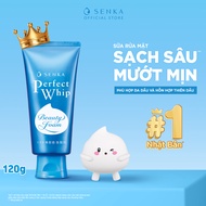 Sữa rửa mặt SENKA PERFECT WHIP [120g] tạo bọt sạch sâu ẩm mịn