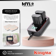 KingMa EN-EL15 Battery and LCD Dual Charger Kit for Nikon (2Pack) D7100 D800 D810 D7200 D7000