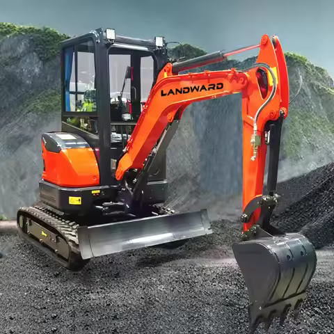 LANDWARD YANMAR Excavator 2.5 tons Mini Excavator optional engine 24HP XT25U Crawler Cab Mini Excava