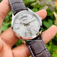 Montres Company 香港註冊公司(33年老店) 卡西歐 CASIO 啡皮革錶帶 銀白色 MTP1381 MTP1381L MTP-1381 MTP-1381L MTP-1381L-7 MT