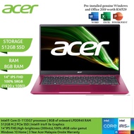 Acer Swift 3 SF314-511-51YL//532H/559D 14'' FHD Laptop Pure Silver ( I5-1135G7, 8GB, 512GB SSD, Intel, W10, HS )