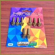 ⚾︎ ◵ ☃ HENG AIRBOX SET with holder BOLTS (8pcs) Mio i 125 / mio soul i gt 125 / M3 - TITANIUM / CNC