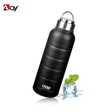 TYESO Thermal Bottle Original Thermos Cup Stainless Steel Coffee Mug Cold Water Leakproof Tumbler In