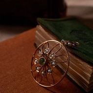 1900s 英國 維多利亞時期 橄欖石雛菊墜