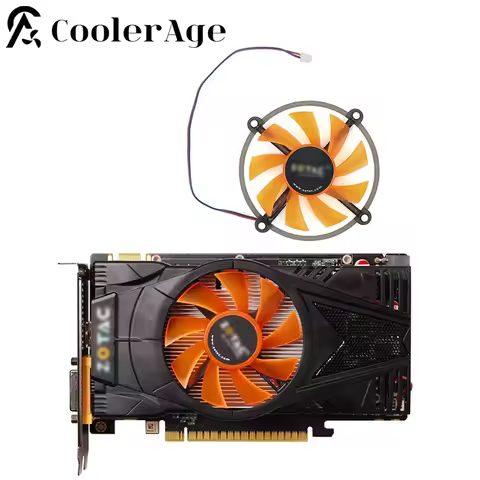 New 75MM GTX550Ti 2Pin Video Card Fan For ZOTAC Geforce GTX 550 Ti Replacement Graphics Card GPU Fan
