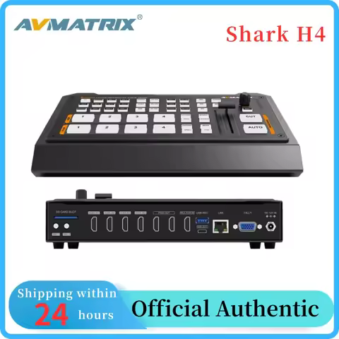AVMATRIX Shark H4 4-CH HDMI Streaming Video Switcher Live Video Shooting and Recording streamer with